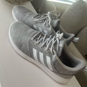 Grey Adidas cloudfoam running shoes